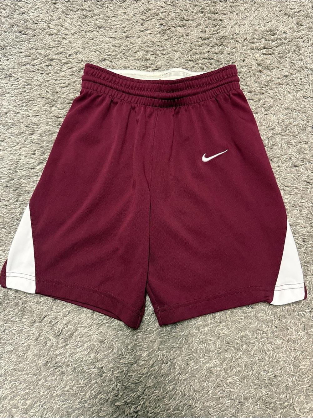 EUC Youth Nike Basketball Shorts, Size YMD, Maroon/White